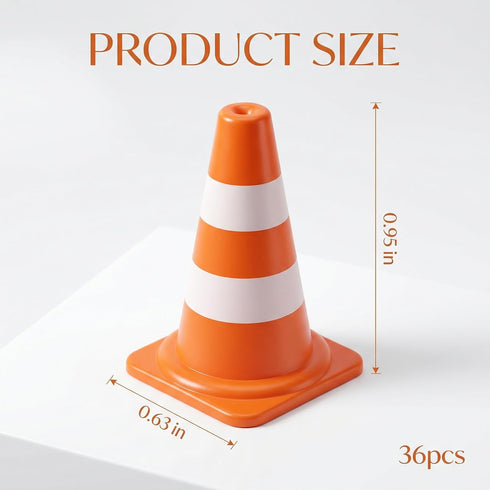 36/60/120 Pack 1 Inch Setups Orange Mini Traffic Cones.Perfect as Construction Party Favors,Durable Small Roadblock