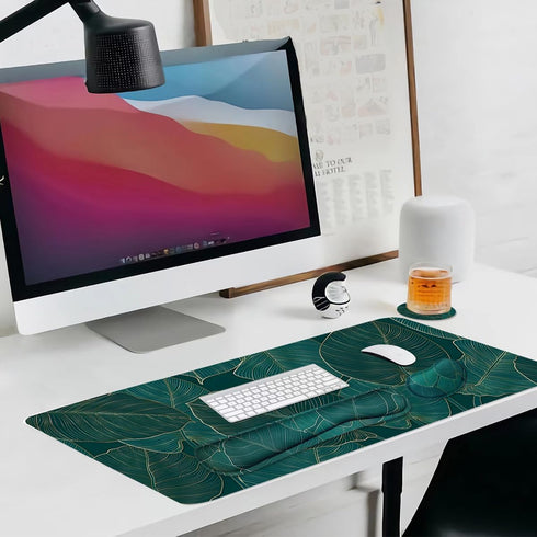 Ergonomic Large Mouse Pad and Keyboard Wrist Rest - 4-in-1 Large Gaming Mouse Pad with Wrist Support for Home Office,