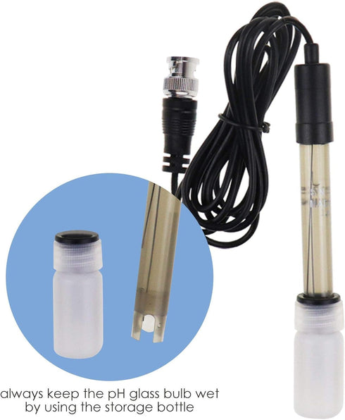 2 in 1 Temperature pH Monitor Meter Tester, 0~14.0 pH Automatic Buffer Recognition for Hydroponics and Water Testing