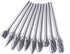 ATOPLEE 10pcs Carbide Burr Set, 2.35mm Shank Tungsten Steel Double Cut Rotary Tool for Woodworking, Drilling, Metal