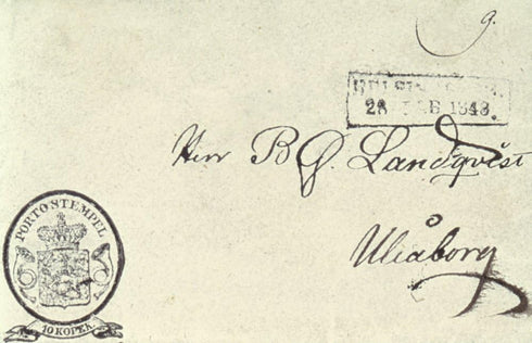 Finnish Envelope Poster Print 1845 Nfirst Stamped Envelope of Finland (18 x 24)