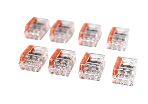 Push-in Electrical Connector, 22-12 AWG Solid, 3-Port, 50-Pack