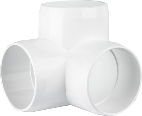 PVC Pipe Fitting - 2" Heavy Duty 3 Way Elbow Connector for Furniture, Sheds, Gardens, Greenhouses