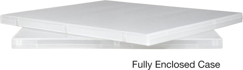 UniKeep 3 Ring View Binder, Fully Enclosed Case in Clear, White, or Black, Various Spine Widths (Pack of 3, 0.5 Inch)