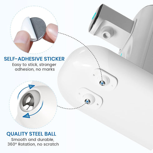 Self Adhesive Mini Caster Wheels, Stem Casters Roller Bearing, 360° Rotation Universal Wheel, Sticky Pulley (White - 36