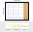 Dry Erase Board & Cork Board, Magnetic Surface Monthly Calendar Whiteboard & Bulletin Board, Combination Dry Erase Calendar for Wall, Decorative Black Wood Framed Memo Board(R-ZHYL-BK,4333) by Aitakatta