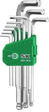 SK 9-Piece Hex Key Set, Metric Ball End Allen Wrench Set, S2 Steel