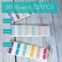 TuNan 720pcs 1 inch Classification,18 (1 Colored Book Sticky Index Tabs Self Adhesive, Repositionable Page Tabs