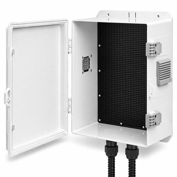 DYEENL Outdoor Electrical Enclosure Box with Ventilation System Weatherproof ABS Junction Box with