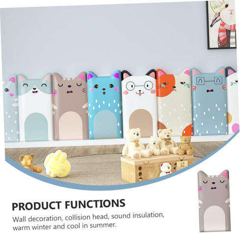 2 Pcs Soft Wall Stickers Decorative Kid Room Wall Pad Room Anti- Collision Cushion Safe Tape Changing Table Cover