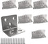 Aufuga Stainless Steel Corner Bracket,Joint Right Angle Bracket,L Shape Heavy Duty Metal Corner