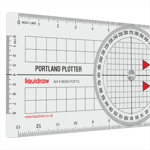 Liquidraw Portland Course Plotter with Marine Protractor | Navigation Protractor | Useful Tool for Marine Navigation |