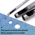 Utoolmart 2mm Round Hollow Punch Tool, Carbon Steel Leather Craft Cutter, 1 Pcs