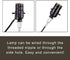 2 Sets Canomo Black Lamp Wiring Kit Includes All Adapters and Side Hole Lamp Socket Allow You to Make a Unique Bottle
