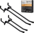 INCLY 4/6 Inch Black Pegboard Hooks, 36 Pack Heavy Duty Double Arm Straight Hooks for 1/4" Pegboard, Garage, Craft
