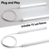 T5 T8 Extension Cords, 10 ft 3 Meter Connector Cord, 3-Prong Power Cable for LED Tube Light, Pack of 2