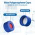FOUR E'S SCIENTIFIC 2ml Autosampler Vials, 100 Pack HPLC Vial, 9-425 Amber Vial with Blue Screw Caps