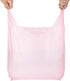 T Shirt Bags, Pink Plastic Grocery Bags with Handles, Bolsas De Plastico Para Negocio, 12x20 Inches (50 pcs)