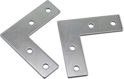 Aluminum Profile Connector Bracket Set - 4Pcs L Shape Connector, 16Pcs M5 T-Slot Nuts, 16Pcs M5x8mm Hex Socket