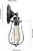 Vintage Wall Lamp Adjustable Rustic Retro Wire Cage Wall Light Industrial Style Indoor Lighting Fixture ;Moonkist