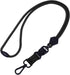 Wisdompro 2 Pack of 23 inch Durable Round Cord Lanyard - Heavy Duty with Safety Breakaway Buckle, Black