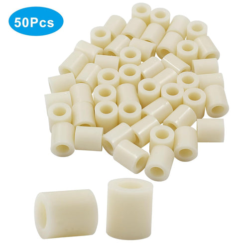 ABS Plastic Spacers 0.45"OD x 0.24"ID x 1/2" Thickness, Unthreaded Standoff Bushing Anti-Vibration Bushing, Multi-Purpose Black Round Washers for Home and Car Accessories