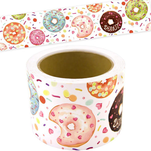 Donut Bulletin Board Border, 36ft Straight Classroom Decoration Roll for Family Party
