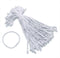 Tupalizy White Cotton Gift Clothing Price Tag String Hanging Rope Snap Lock Pin Loop Fastener Hook Ties for Luggage