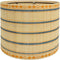 Generic Bamboo Lamp Shade with Colorful Geometric Pattern, Translucent Barrel Drum Shape, Modern