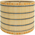 Generic Bamboo Lamp Shade with Colorful Geometric Pattern, Translucent Barrel Drum Shape, Modern
