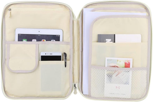 Zerodis A4 Document Bag, 5 Colors File Folder Portfolio Organizer, Zippered Case for Tablet Notebook