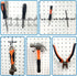 258pcs Pegboard Hooks, Organizer Kit for Various Tools, 1/8 and 1/4 inch Metal Pegboard Hooks Assortment