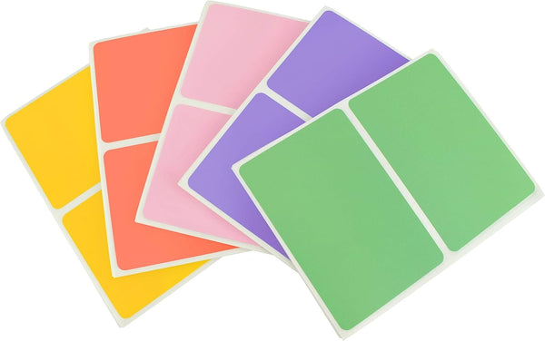 ChromaLabel 2 x 3 Inch Colored Rectangle Name Tag Stickers, Assorted Pastel Colors, 150 Labels per Pack