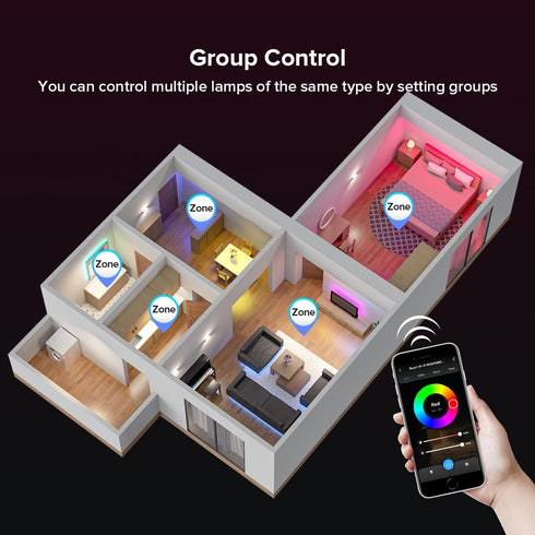 C05W LM091 LM096 LM007 LM097 DC12-24V SEZO WiFi Bluetooth RGBCCT LED Strip Controller Group Control Support Tuya Smart