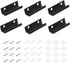 MECCANIXITY 6 Pack Acrylic Shelves, 4 Inch Floating Shelves for Wall Storage in Bathroom, Bedroom, Living Room