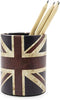 DreamsEden Vintage Pen Pencil Holder - Retro Pattern Desk Organizer for Home Office Bedroom (Union Jack Flag Round)