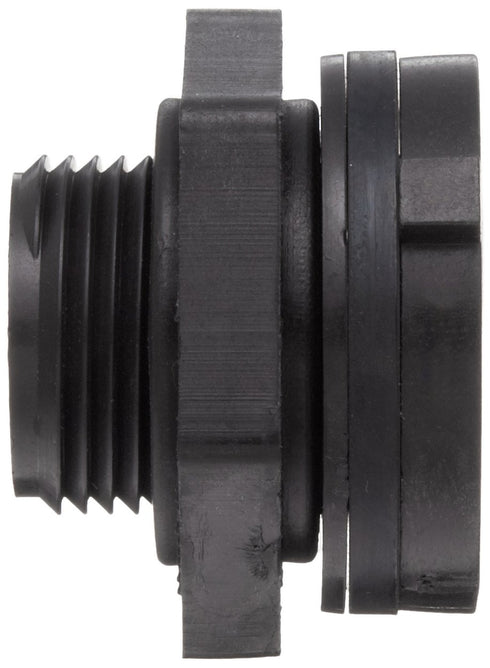 Dixon 60401 Polypropylene Pipe and Welding Fitting, Bulkhead, 3/4" NPT Female, 1-3/8" Hole Size