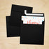 LUXPaper Square Invitation Envelopes | 6 1/4" x 6 1/4" | Black Linen | Peel & Press | 80lb. Text | 50 Qty