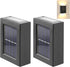 CALIDAKA 2 Pack LED Solar Wall Light - Up and Down Outdoor Security Lamps, IP65 Waterproof for Home Garden