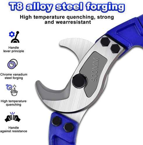 ZrgGea 24 inch Cable Cutters - Heavy Duty Wire Snips, Industrial-Grade Cutter Forged from T8 Alloy Steel for Cutting