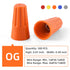 500 Pcs Orange Electrical Wire Connectors Wire Caps Screw Terminals Insulating Twist Nuts Caps for Quick Connection(AWG 18-16)