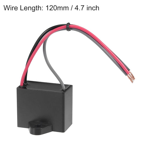 uxcell CBB61 Ceiling Fan Capacitor, 1.5/2.5uF 350V AC, 3 Wires, for Electric Fan Pump Motor Generator, 3Pcs