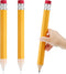 Leinuosen Giant Yellow Wooden Pencils, 14 Inch, 3 Pcs - Fun Novelty Props for Kids, School, Office, Christmas