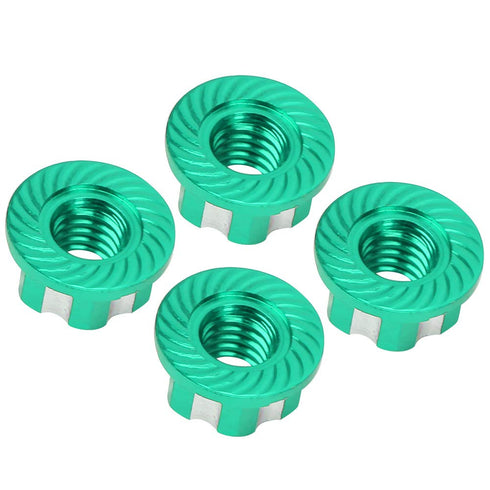 VGEBY 4pcs RC Hex Nuts, M4 Aluminum Alloy Wheel Hex Nuts for D3 D4 1/10 RC Car, Green