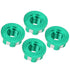 VGEBY 4pcs RC Hex Nuts, M4 Aluminum Alloy Wheel Hex Nuts for D3 D4 1/10 RC Car, Green