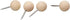 Wooden Push Pins Thumb Tacks for Cork Board, Round Head Map Pins with Steel Needle Point (White, 80 Pieces)