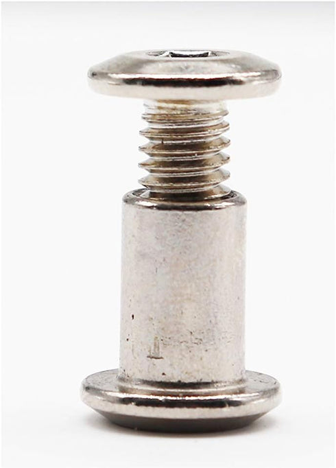 binifiMux 10-Pack M6 x 10mm Rivet Hex Socket Head Cap Connecting Bolt and Barrel Nut for Furniture