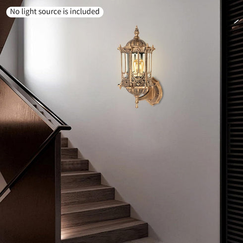 WDZCZDoo Outdoor Wall Lamp, Retro Light Fixture Wall Mount Dusk to Dawn Light for Outside, Front Porch Lights