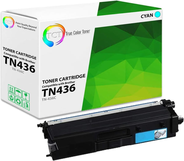 TCT Premium Compatible Toner Cartridge for Brother TN-436, Cyan Super High Yield