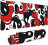 Red Black White Mouse Pad XL 31.5”x11.8” Anime Cool Geometric Desk Mat, Non-Slip Rubber Base for Home Office
